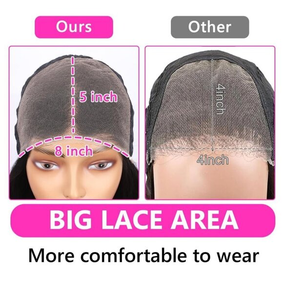 5x8 HD Lace Bob Wig Human Hair, Glueless Deep Wave Wig 14\